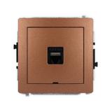 DECO Mechanizm gniazda komputerowego pojedynczego 1xRJ45, kat. 6A, 8-stykowy, bez pola opisowego brą