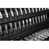 Zestaw kluczy 110 elementów 1/2",1/4", satynowy