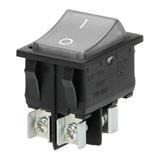 Łącznik kołyskowy podświetlany, przycisk przeźroczysty, czarna obudowa, 20(10)A / 250VAC OR-AE-13179/W/B ORNO