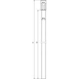 Pręt izolacyjny fi 16 mm jasnoszary z gniazdem M10 Al, dł. 675 mm, GFK 106217 DEHN