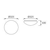 Plafoniera z czujnikiem ruchu LEON LED MVS 16W 4000K 03530 IDEUS