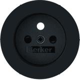 BERKER R.classic Płytka czołowa do gniazda z uziemieniem czarny połysk 3965792045 HAGER