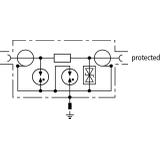 Ogranicznik przepięć DEHNgate BNC VC, adapter do ochrony kamer, gniazdo BNC/gniazdo BNC, na szynę TH