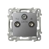 SZAFIR Gniazdo RTV-DATA - kolor szary mat