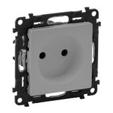 Valena Life Gniazdo Pojedyncze Bez Uziemienia /Z Przesłonami/ Aluminium 16A – 250 V 753316 LEGRAND