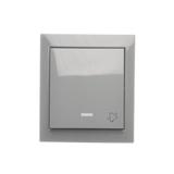 Simon Aquaclick Przycisk dzwonek z podświetleniem 10AX 250V zaciski śrubowe, szary