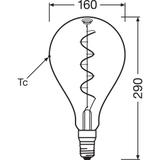 Żarówka LED Vintage 1906 LED dim CL A160 FIL SMOKE 12 dim 5W/818 E27 4058075270022 LEDVANCE