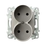 SZAFIR Gniazdo podwójne moduł bez ramki - kolor kaszmirowy beż