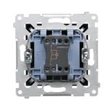 Simon 54 Przycisk pojedynczy zwierny z podświetleniem LED bez piktogramu 16A z. śrub. czarny