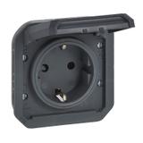 NOWE PLEXO - GN. SCHUKO 2P+Z ZACISKI ŚRUBOWE MECHANIZM 16A-250V ANTRACYT 069839L LEGRAND