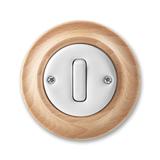 DECENTO Wyłącznik krzyżowy Bezśrubowe podłączanie przewodów biały/buk naturalny