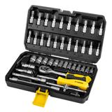 Klucze nasadowe 1/4", zestaw 46 szt.