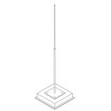 Maszt odgr. wolnostojący h=3m fi18 podst. 40kg R.8314 PAWBOL