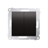 Simon 54 Przycisk podwójny zwierny bez piktogramu 10A szybkozłączka antracyt