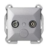 Gniazdo abonenckie "RTV" Pearl, 1,5dbt, GAP-P/K, antracyt