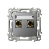 SZAFIR Gniazdo głośnikowe pojedyncze - kolor szary mat GGN-1Z/m/70