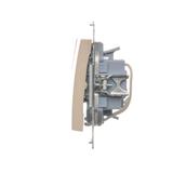 Simon 54 Przycisk potrójny z podświetleniem LED 10A 250V szybkozłączka kremowy DP31L.01/41 KONTAKT