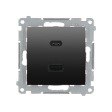 Simon 54 Ładowarka USB C+A 30 W 230V antracyt DEC2CAQ.01/48 KONTAKT