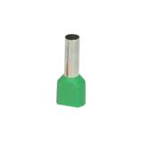Tulejka izolowana podwójna, przekrój maksymalny 6mm2, długość miedzianej tulejki 14mm, Blister 25 sz OR-KK-8101/6/14/B2 ORNO
