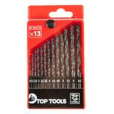 Wiertła do metalu HSS, 1.5-6.5 mm, zestaw 13 szt.