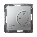 IMPRESJA Regulator temperatury z czujnikiem podpodłogowym - kolor srebro