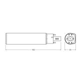 DULUX D E LED FR 26 ECG, AC mains 10W 830 G24q-3 TRZONKI SPECJALNE LEDVANCE