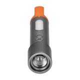 Latarka LED SMD 10W + COB 2W, 350lm, 1200 mAh, funkcja zoom, kolorowe nakładki