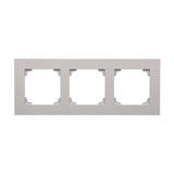 Simon 55 Ramka potrójna 3-krotna LINE Aluminium mat TR3/143 KONTAKT