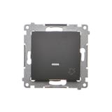 Simon 54 Przycisk „dzwonek” z podświetleniem LED 16A z. śrub. czarny