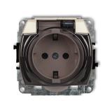 TREND Mechanizm gniazda bryzgoszczelnego z uziemieniem SCHUKO 2P+Z (klapka dymna, przesłony torów pr