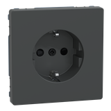 SCHUKO gniazdko elektryczne, przesłona, screwless terminals, anthracite, System Design
