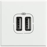 AX:ŁAD.2xUSB 2,4A/5V= 2M BI., Bticino