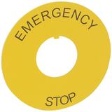 ETYKIETA OSMOZ  EMERGENCY STOP  ŚR. 60MM, Legrand