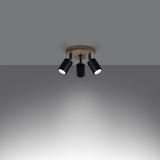 Sollux Plafon VERDO 3P czarny SL.1292