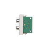 Simon Connect Płytka K45/2 złącz 2x RCA (CINCH) 225x45mm + wkłady zaciski śrubowe czysta biel K101B/9 KONTAKT