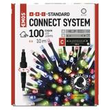Lampki choinkowe łączone Standard łańcuch 100LED 10m multikolor IP44 timer D1AM03 EMOS