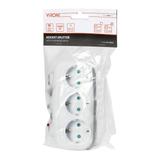 Rozgałęźnik 3x2P+Z z 3 włącznikami Schuko ES-3(GS) ORNO