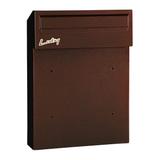 Skrzynka na listy przelotowa FIJI, z zamkiem bębenkowym, kolor brązowy