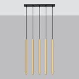 Sollux Lampa Wisząca PASTELO 5L złoty połysk SL.1198