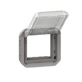 NOWE PLEXO - ADAPTER ARTEOR/MOSAIC Z PRZEZRO. KLAPKĄ MECH. 70,5X70,5MM SZARY