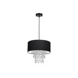 Milagro lampa wisząca Almeria E27 czarna/chrom MLP6431