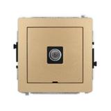 DECO Mechanizm gniazda antenowego pojedynczego TV, bez pola opisowego złoty metalik