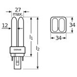 Świetlówka pinowa DULUX D 18W 865