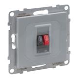 SUNO - Gniazdo głośnikowe pojedyncze, Aluminium, Legrand