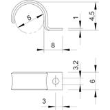 WN 7855/A, UCHWYTY DO PRZEW.5MM OC.G.Ż.CHR