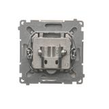 Simon Basic Gniazdo antenowe R-TV zakończeniowe do gniazd przelotowych 1x wejście: 5–862 MHz stal in