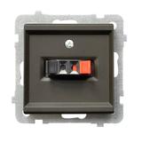 SONATA Gniazdo głośnikowe pojedyncze - kolor czekoladowy metalik GG-1R/m/40