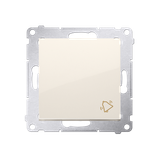 Simon 54 Przycisk „dzwonek” 10A szybkozłączka kremowy