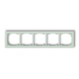 DECO Ramka pięciokrotna z tworzywa DECO Pastel Matt miętowy 46DR-5 KARLIK