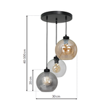 Milagro lampa wisząca Sofia Mix 3xE27 czarny MLP6585